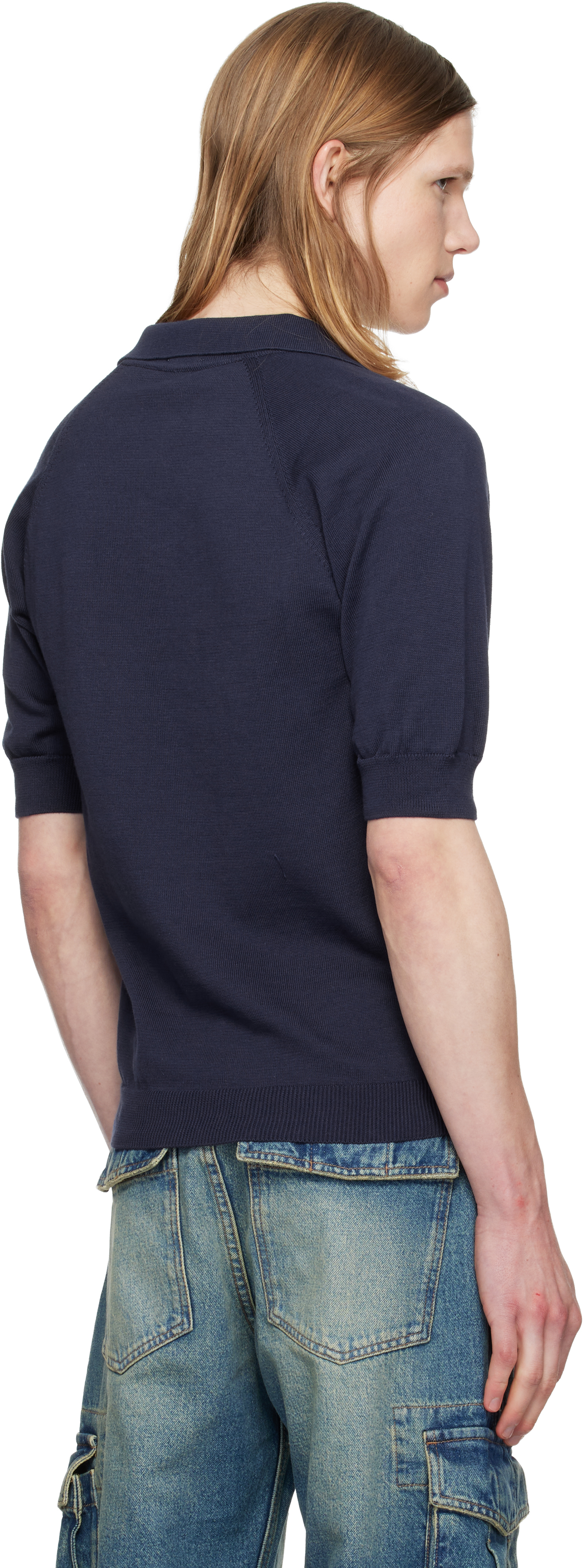 Navy Knit Polo