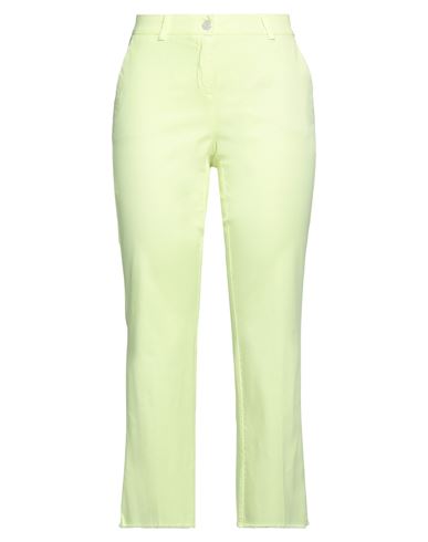 Woman Pants Yellow Size 8 Cotton, Elastane