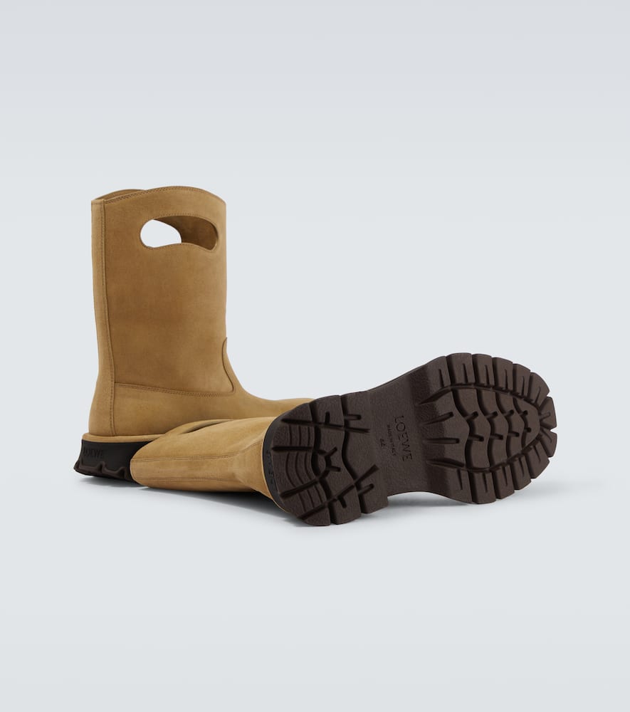 Bobby cutout suede mid-calf boots