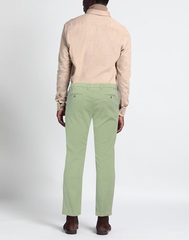 Alessandro Gilles Man Pants Sage green Size 32 Cotton, Elastane