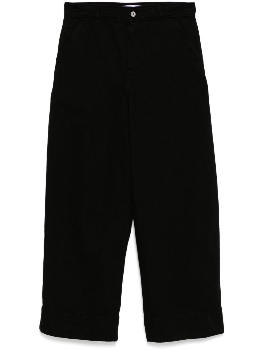 High waist wide-leg trousers - Black