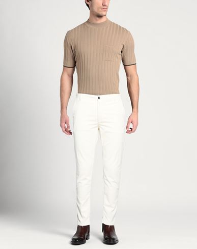 Man Pants White Size 28 Cotton, Lyocell, Elastane