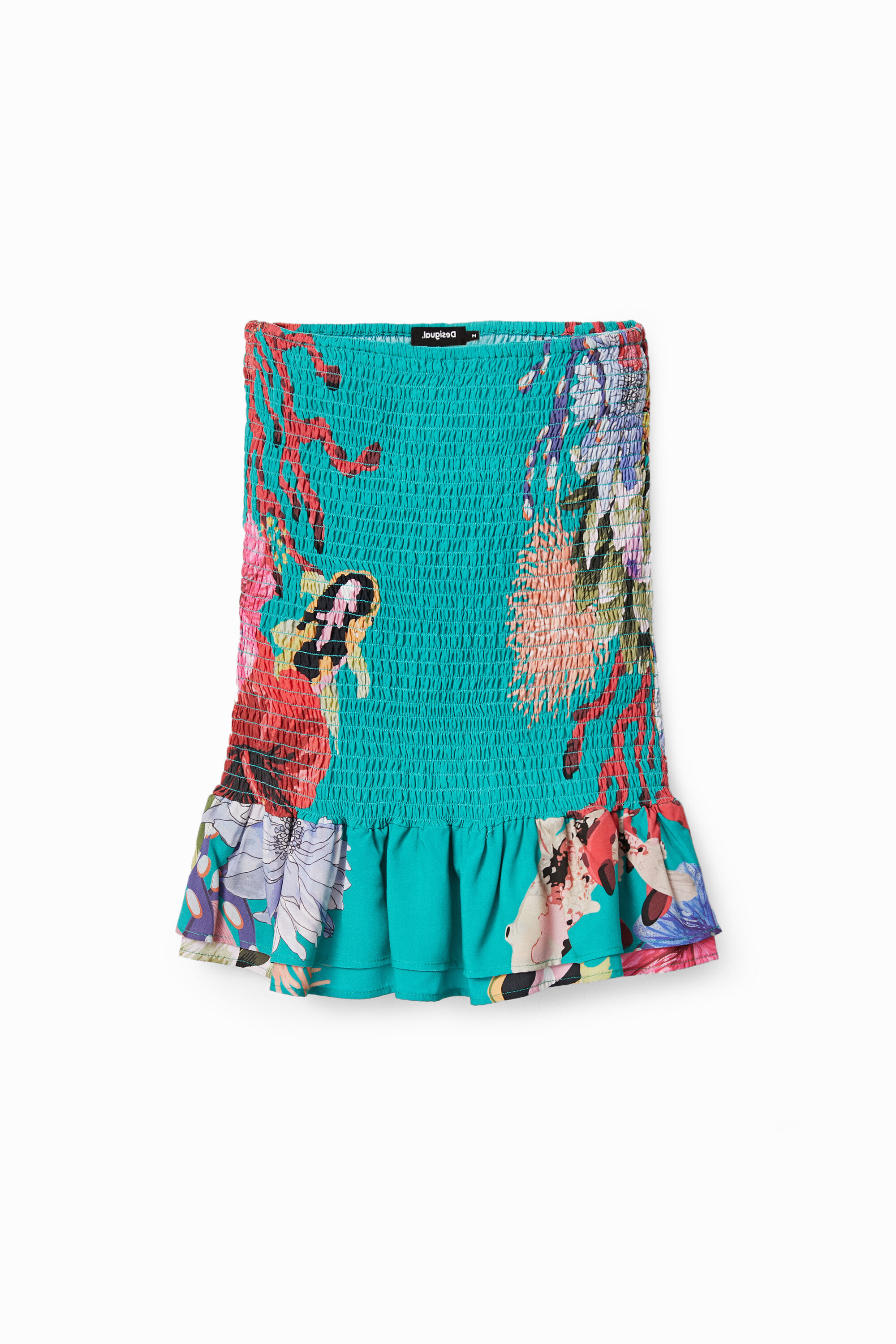 Sustainable coral miniskirt