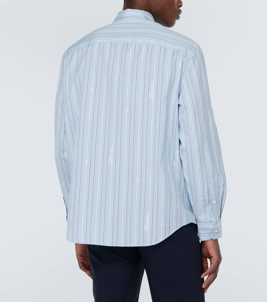 Striped cotton poplin shirt