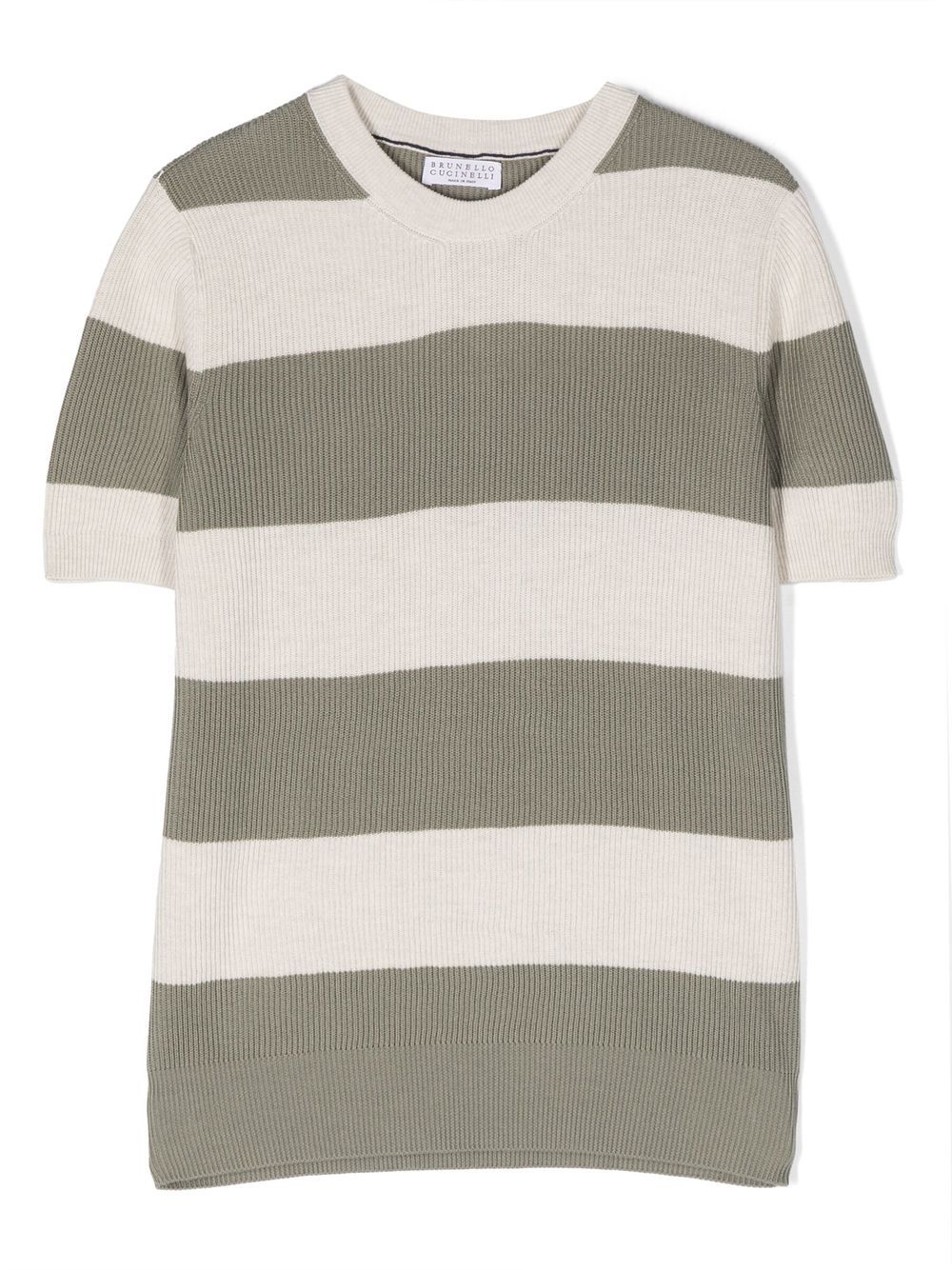 Striped short-sleeve T-shirt - Green