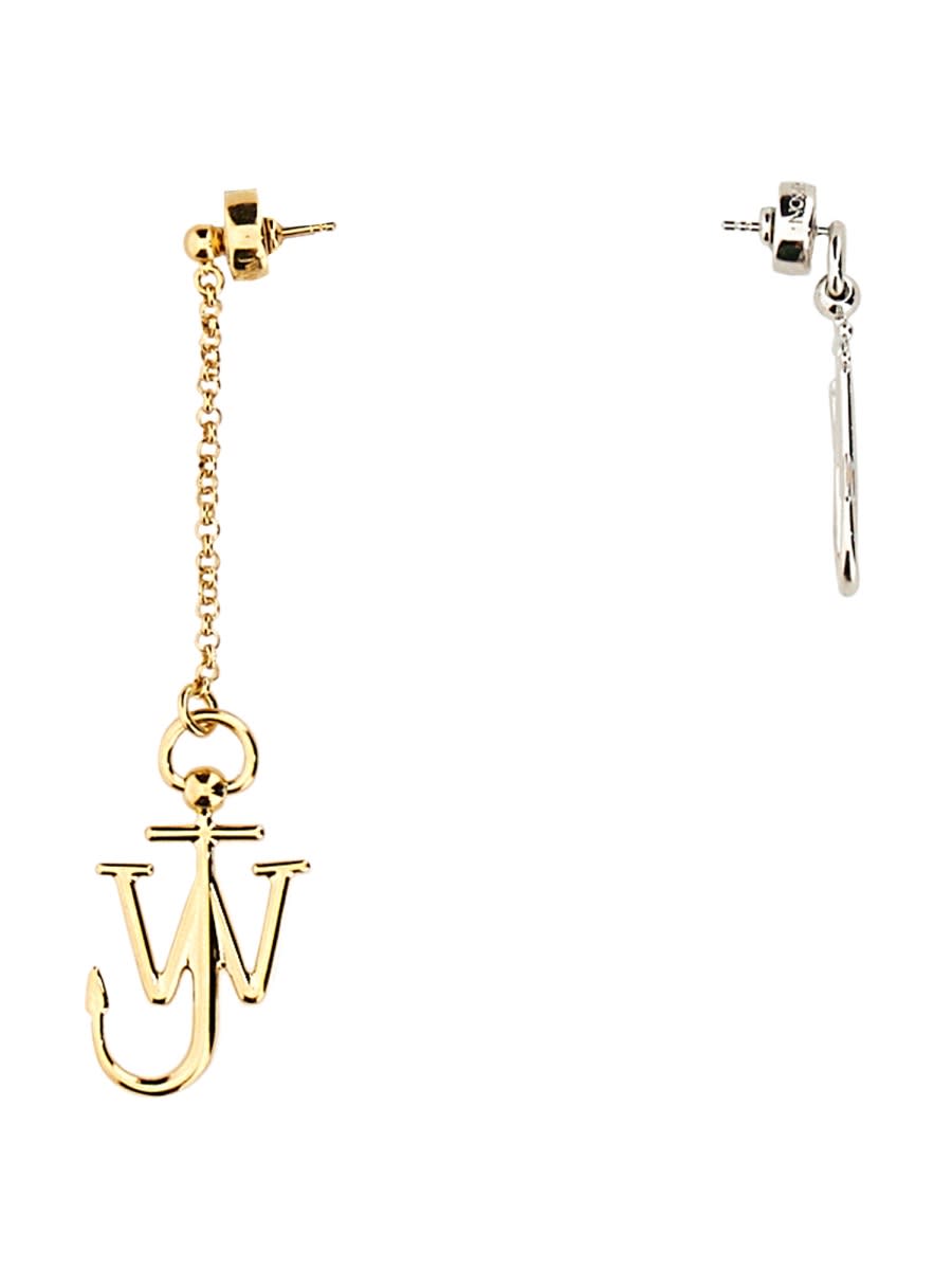 Asymmetric Anchor-motif earrings - Gold