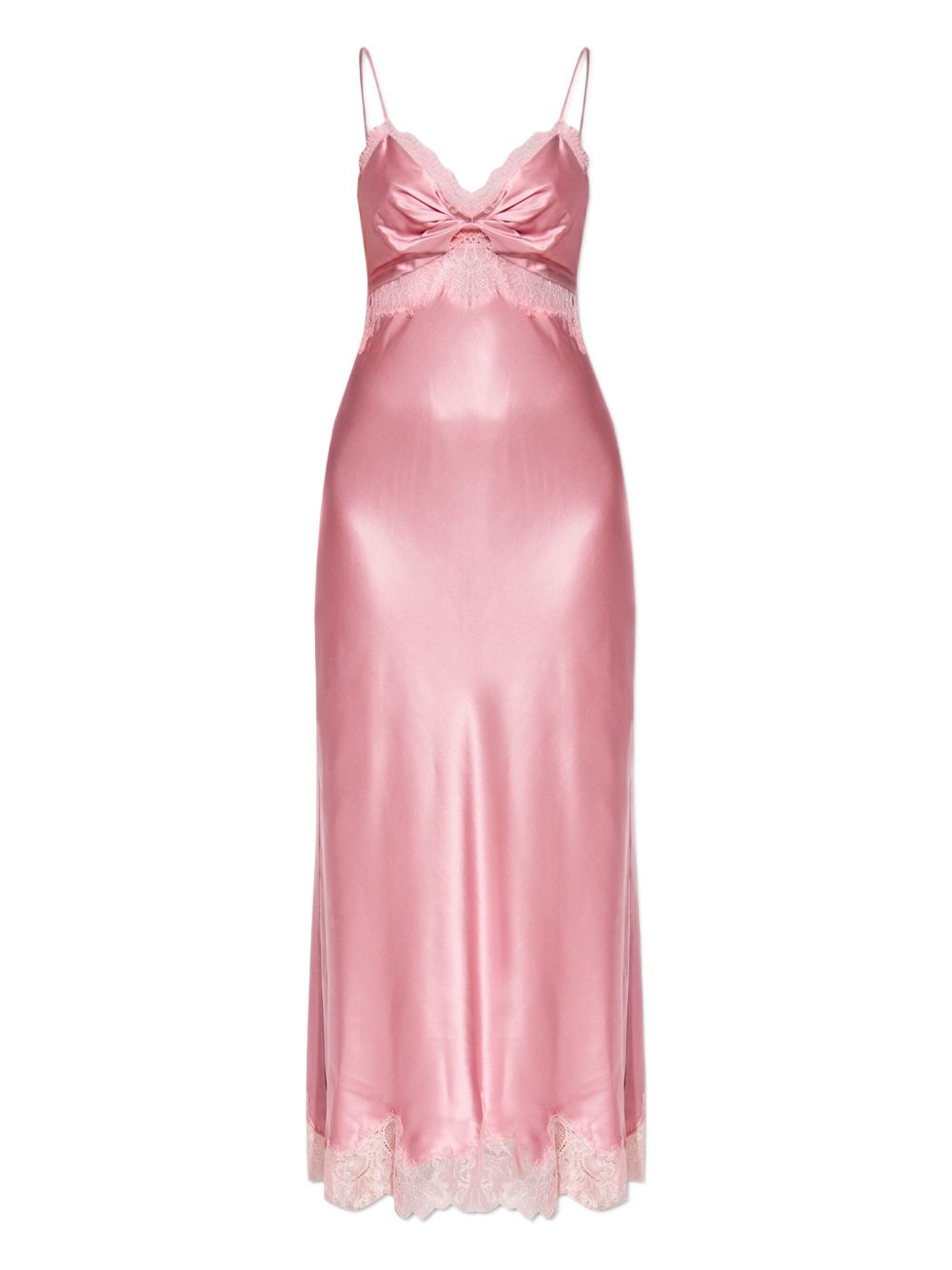 Orianna lace-trimmed slip maxi dress - Pink