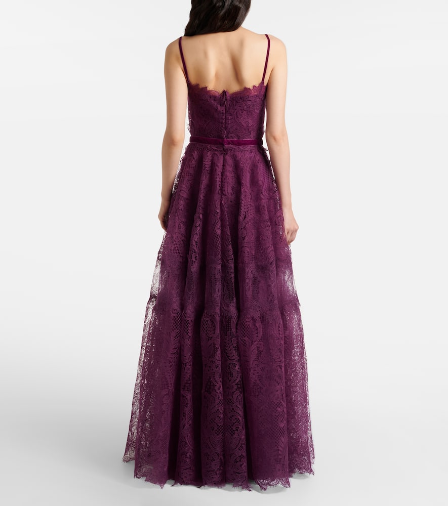 Belted lace gown