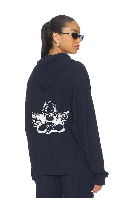 Boys Lie Name Em' Harley Zip Hoodie in Navy. XS/S also in M/L