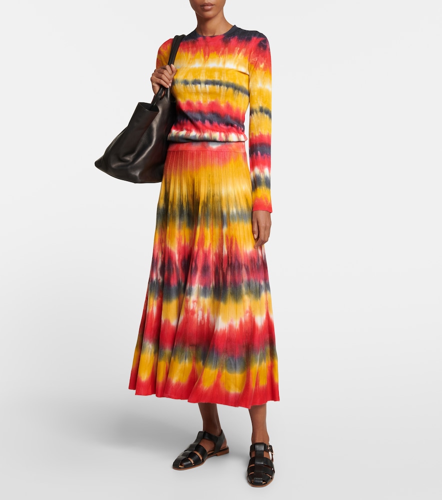 Gabriela Hearst Ella tie-dye cashmere and silk maxi skirt