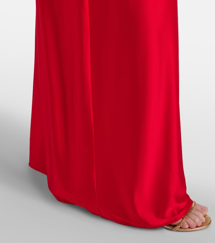 Oggetti ruched halterneck bustier gown