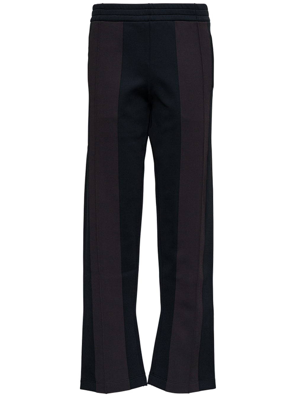 Striped straight-leg trousers