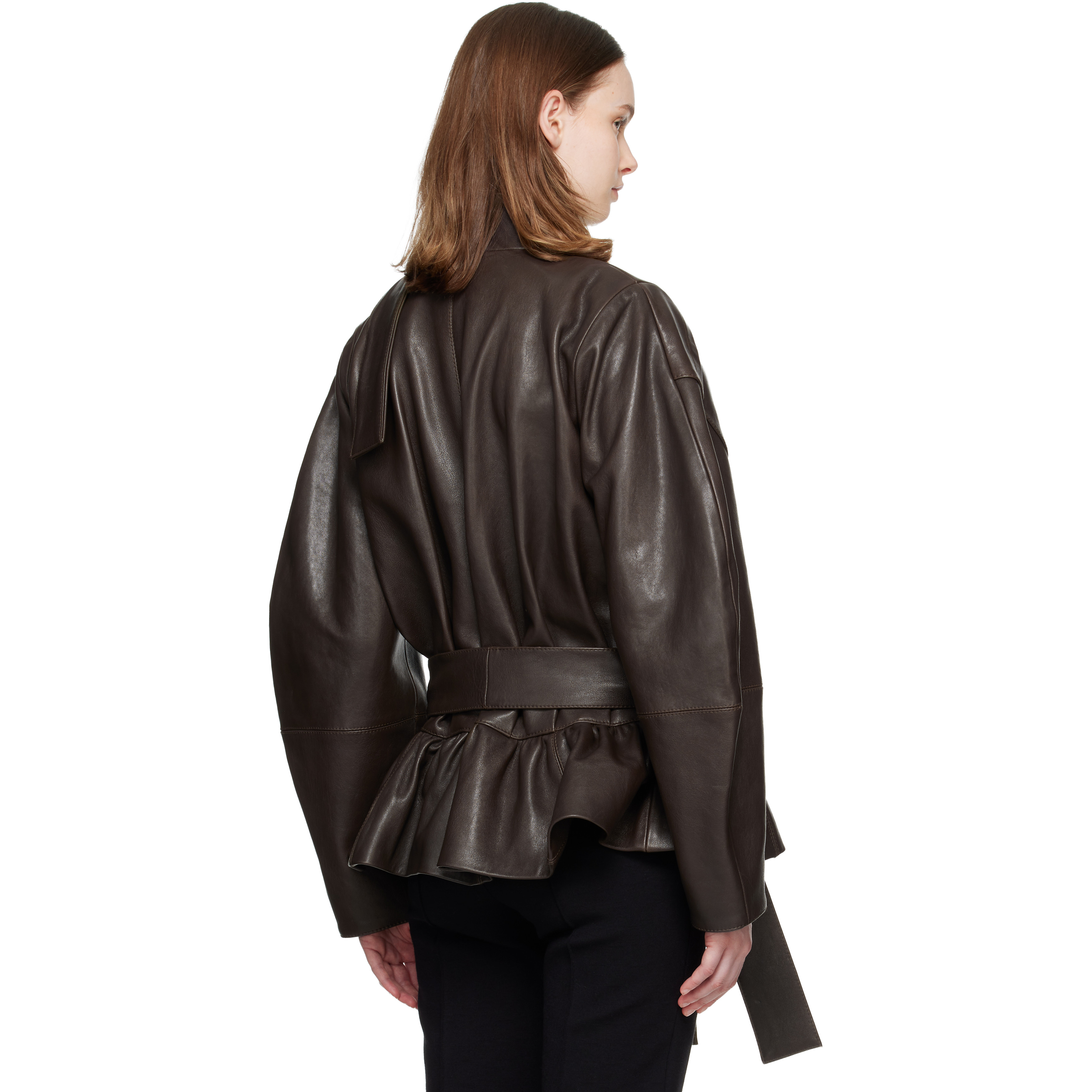 Khaki Julia Leather Jacket