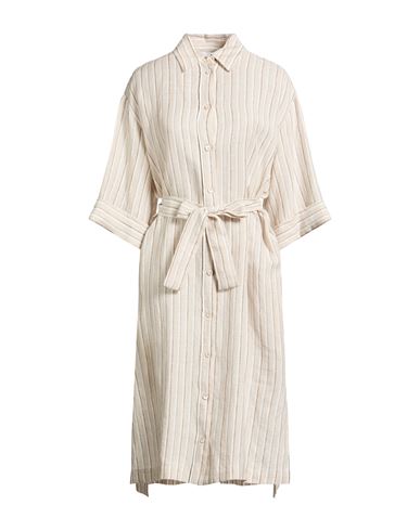 Woman Midi dress Beige Size 6 Linen
