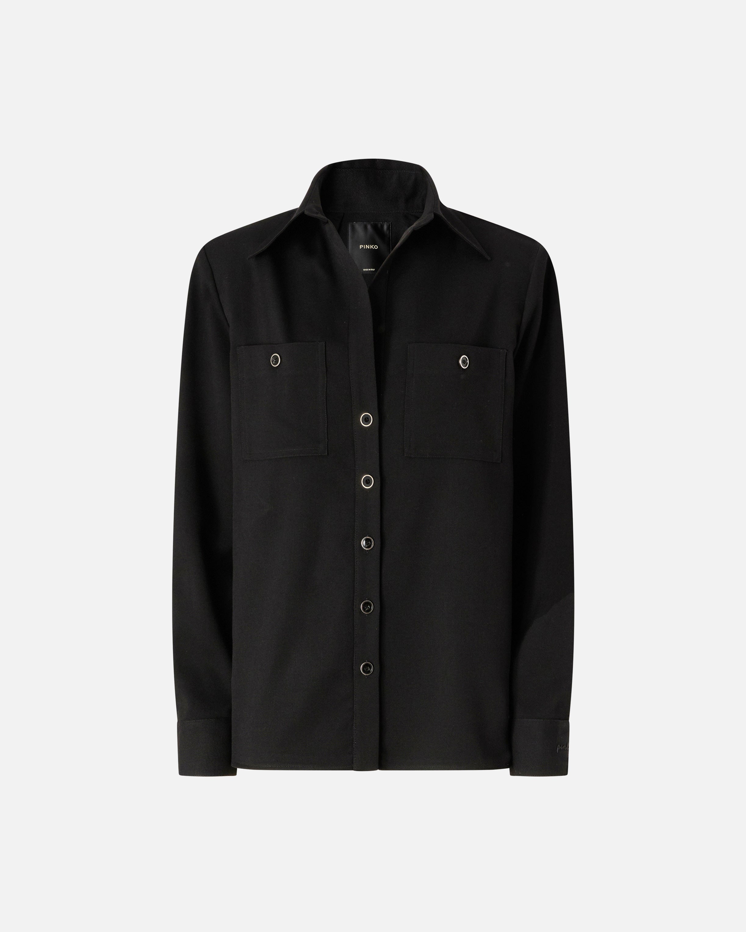 Stretch overshirt with pockets - 36