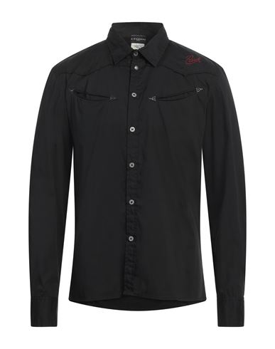 Richmond Man Shirt Black Size XXL Cotton, Elastane