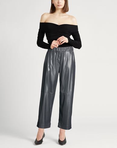 Woman Pants Charcoal Size 4 Polyester, Polyurethane