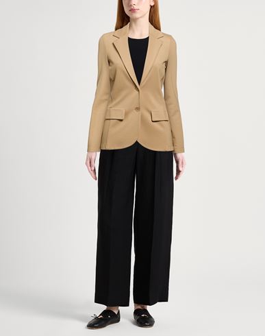 Woman Blazer Sand Size 2 Viscose, Polyamide, Elastane