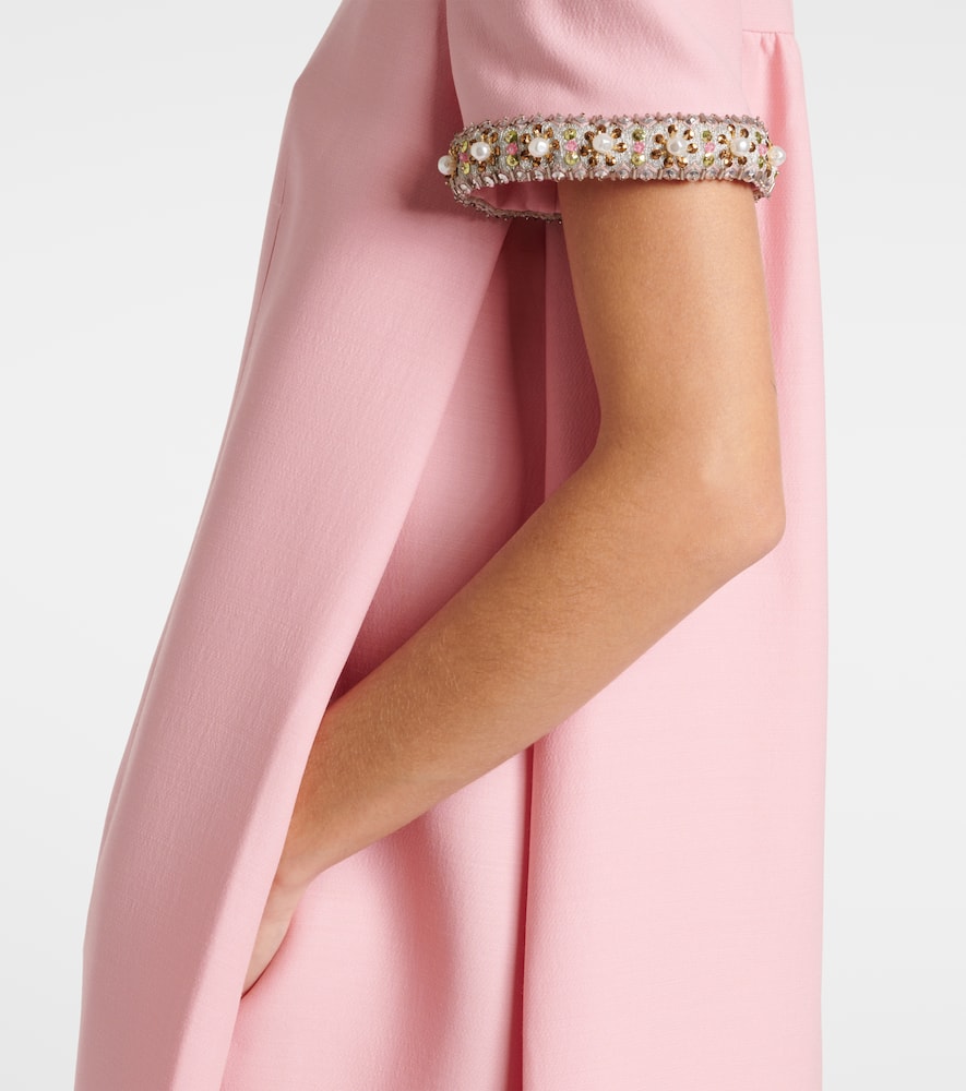 Crepe Couture embroidered minidress