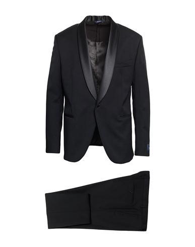 Man Suit Black Size 44 Wool, Lycra