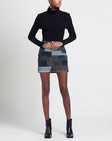 P_jean Woman Denim skirt Blue Size 25 Cotton, Elastane