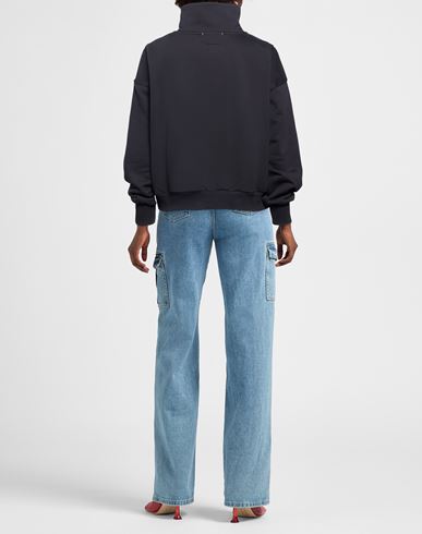 Woman Sweatshirt Midnight blue Size S Cotton, Polyester