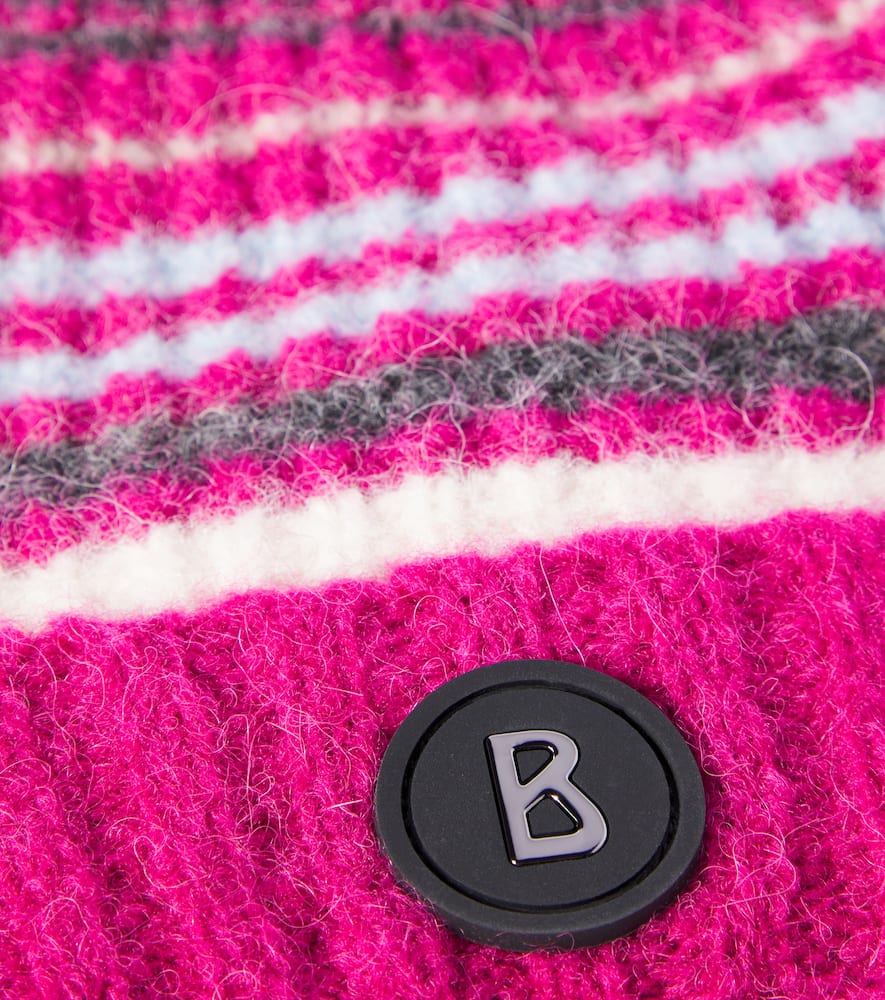 Nyah striped wool-blend beanie