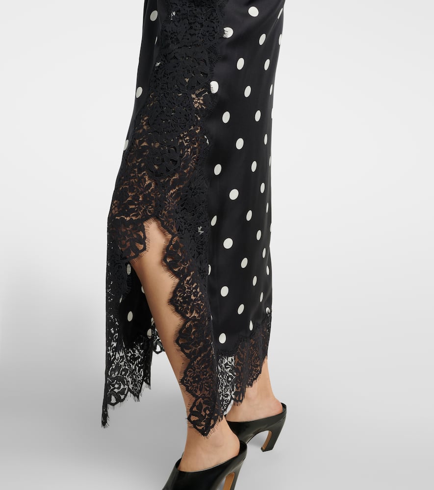 Capo polka-dot silk slip dress