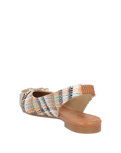 Nila & Nila Woman Ballet flats Beige Size 11 Leather, Natural raffia