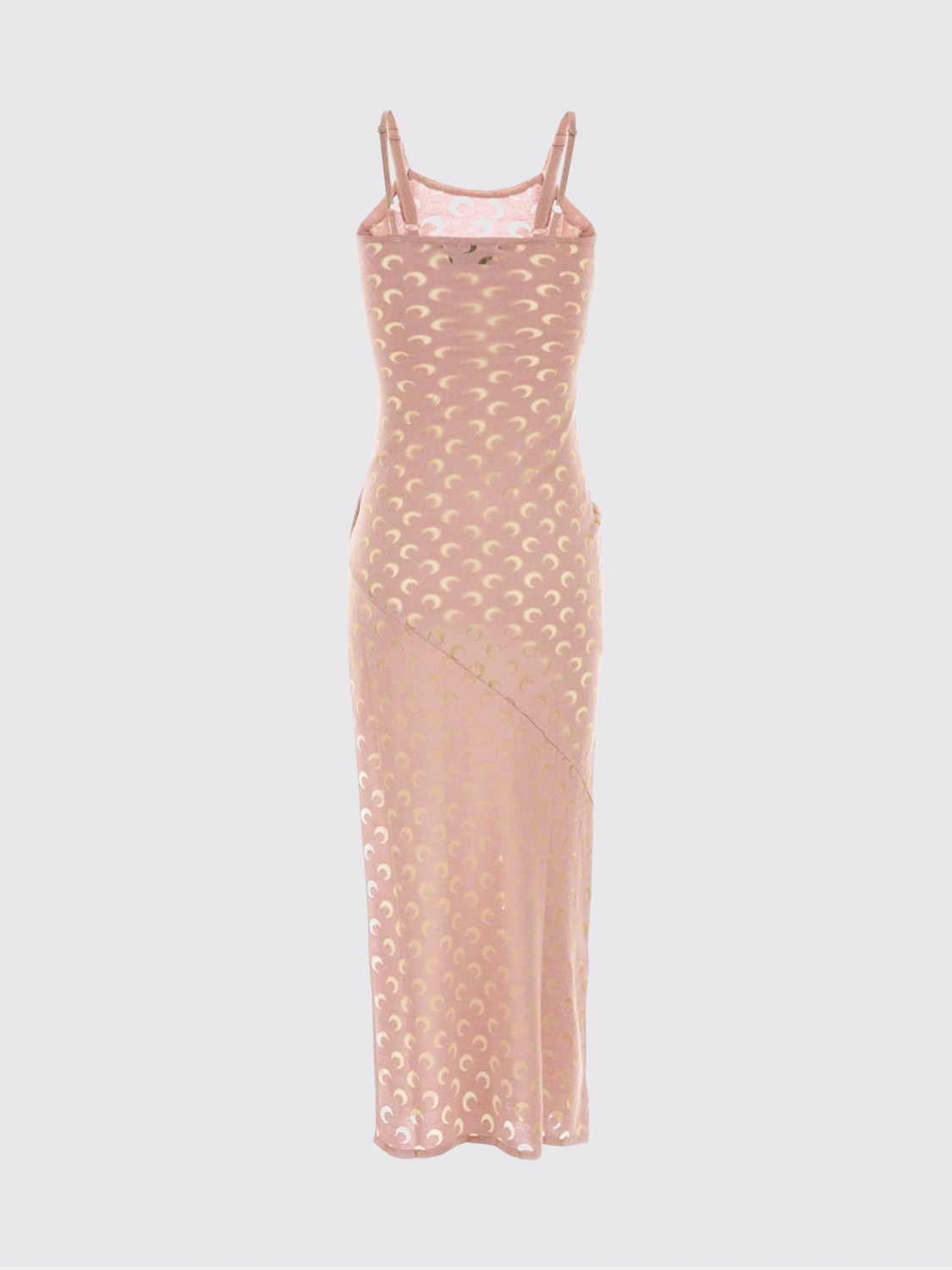 Moon Devore Fine Straps Long Dress Light Pink