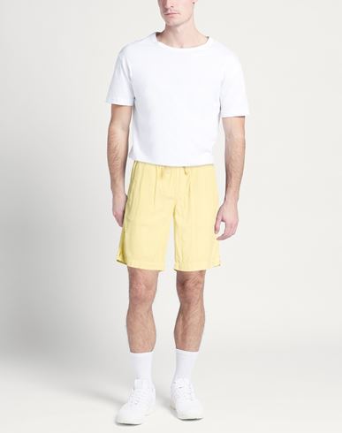 Man Shorts & Bermuda Shorts Yellow Size 31 Cotton