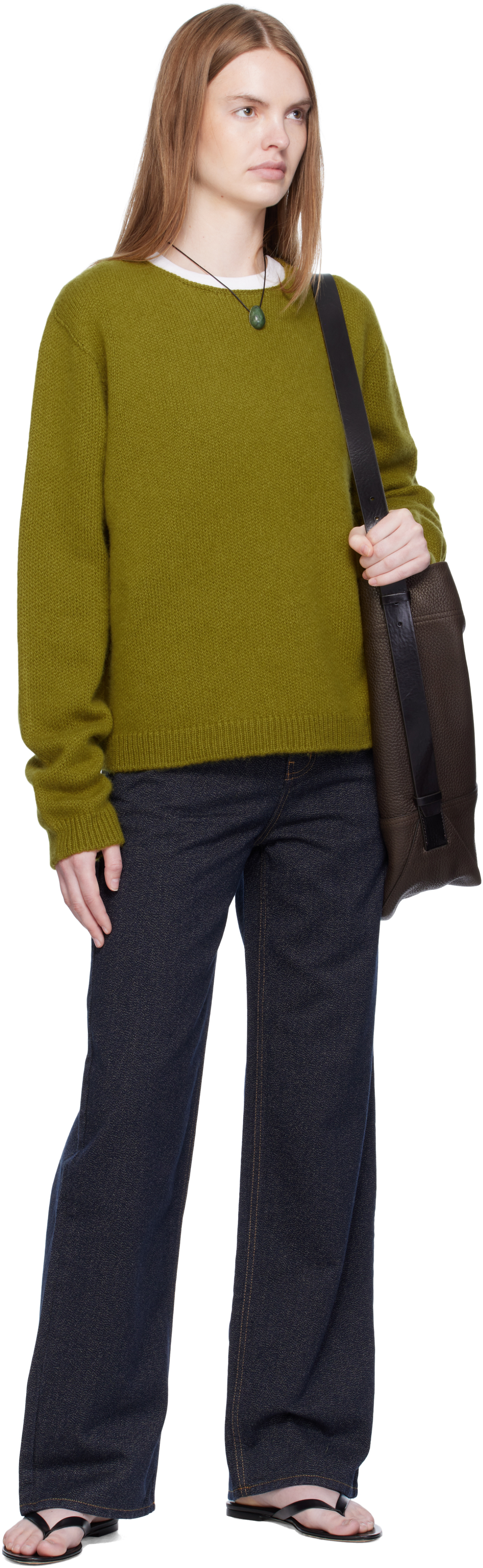 Navy Point Button Jeans