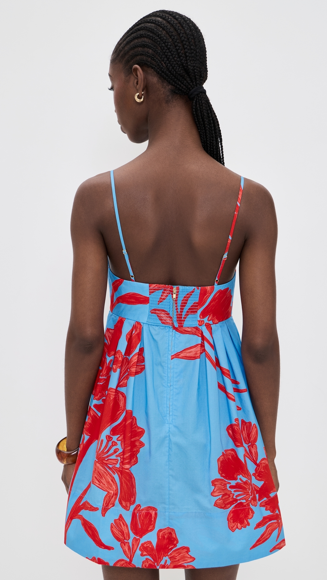 Leo Mini Dress Flora Shadow Sky