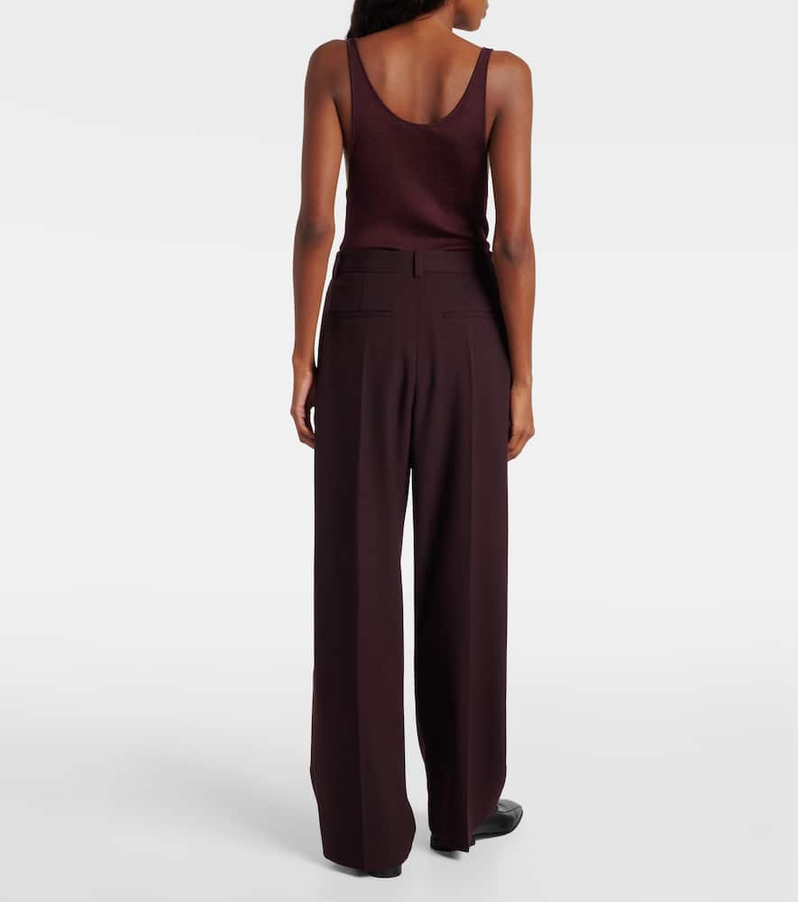 High-rise wide-leg pants