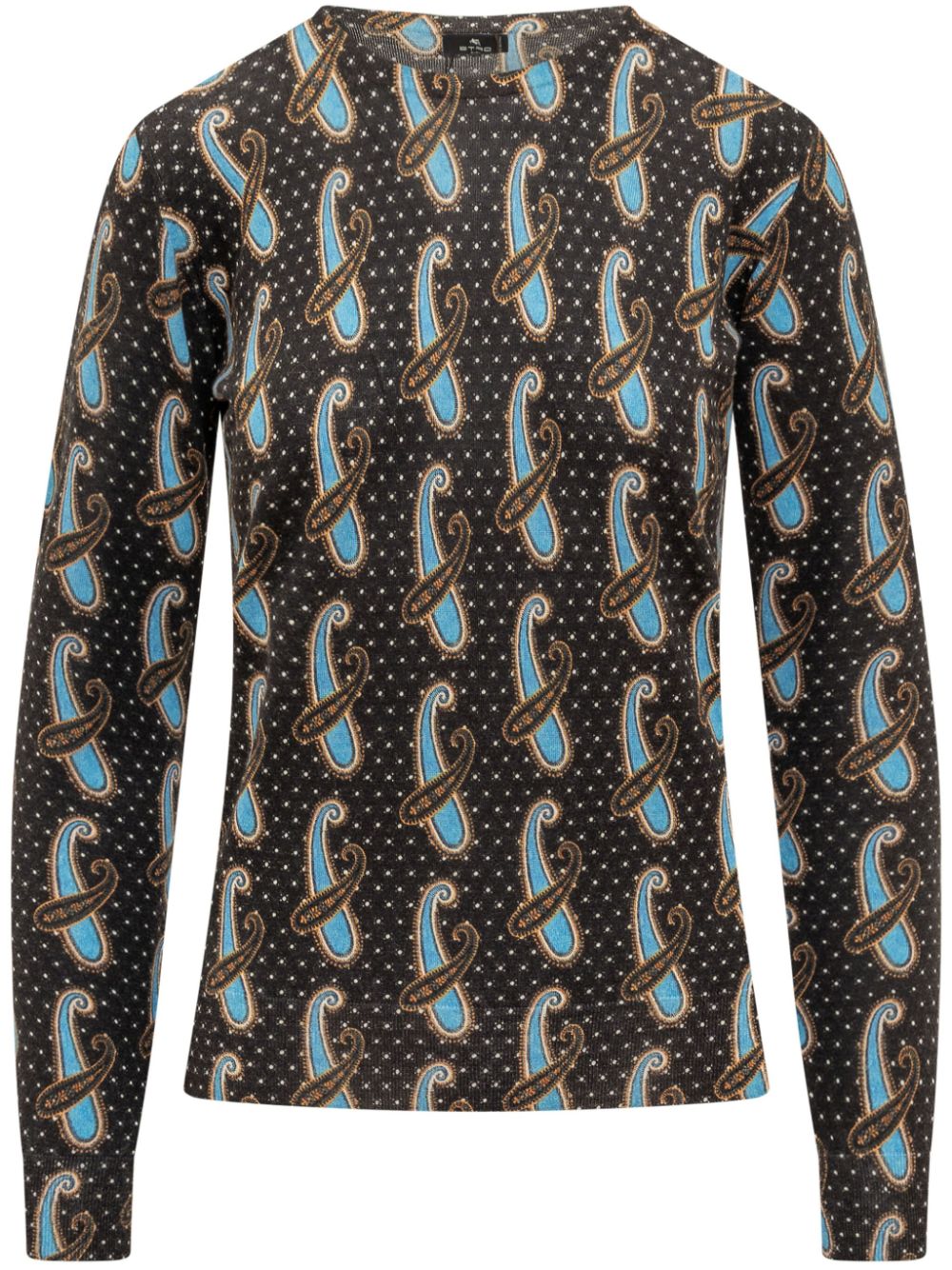 Abstract-print jumper - Blue