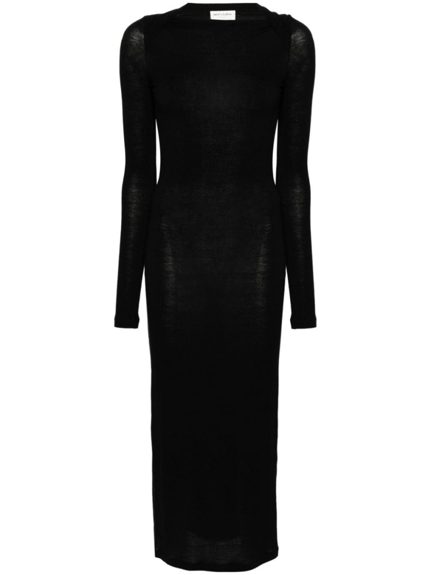 Black Viscose Blend Dress