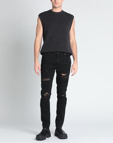 Nostrasantissima Man Jeans Black Size 30 Cotton, Elastane