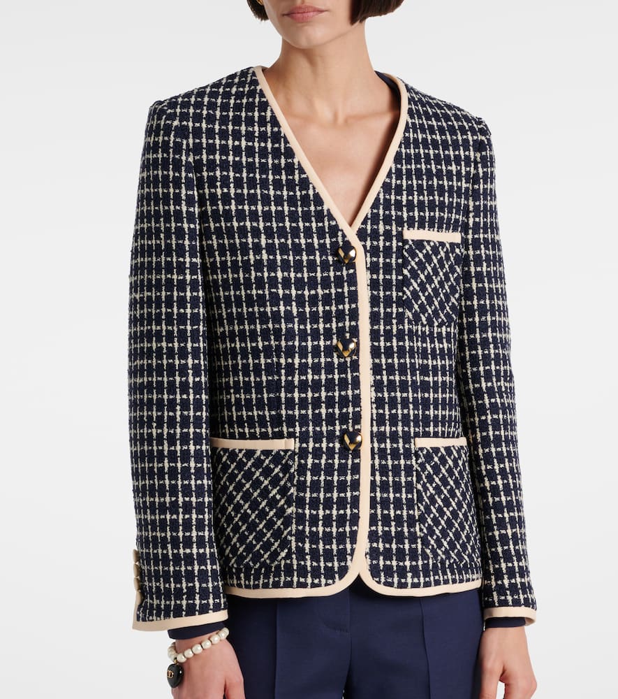 Wool and cotton-blend bouclé jacket