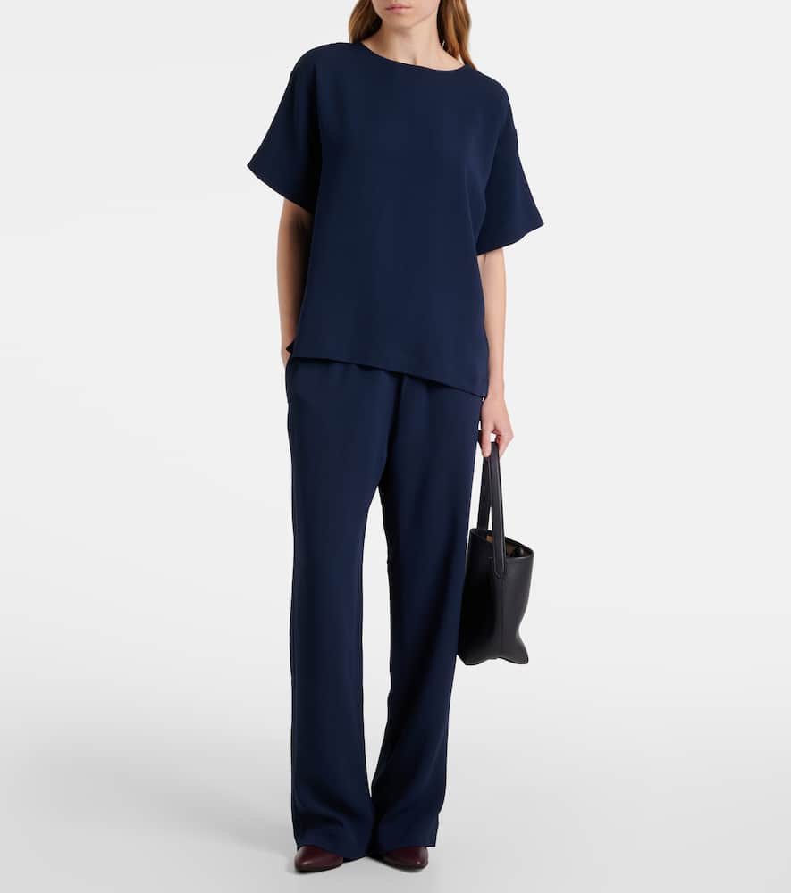 Aurelia crêpe straight pants
