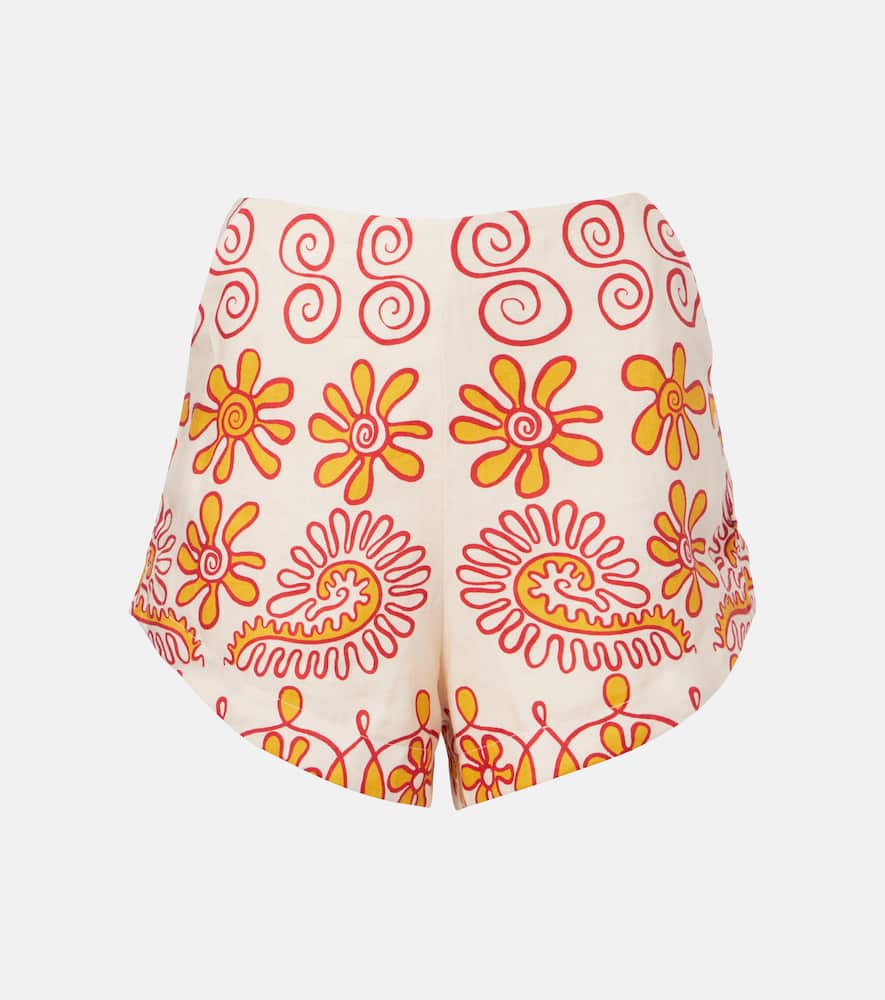 Bahamas printed linen shorts
