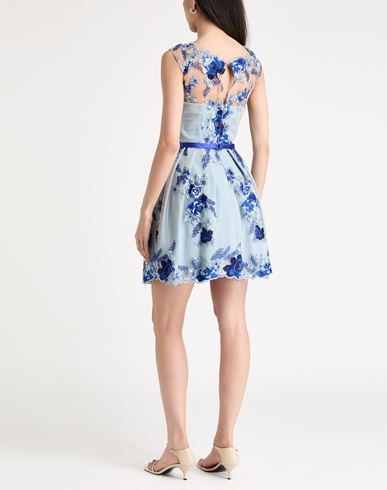 Woman Mini dress Sky blue Size 4 Polyester