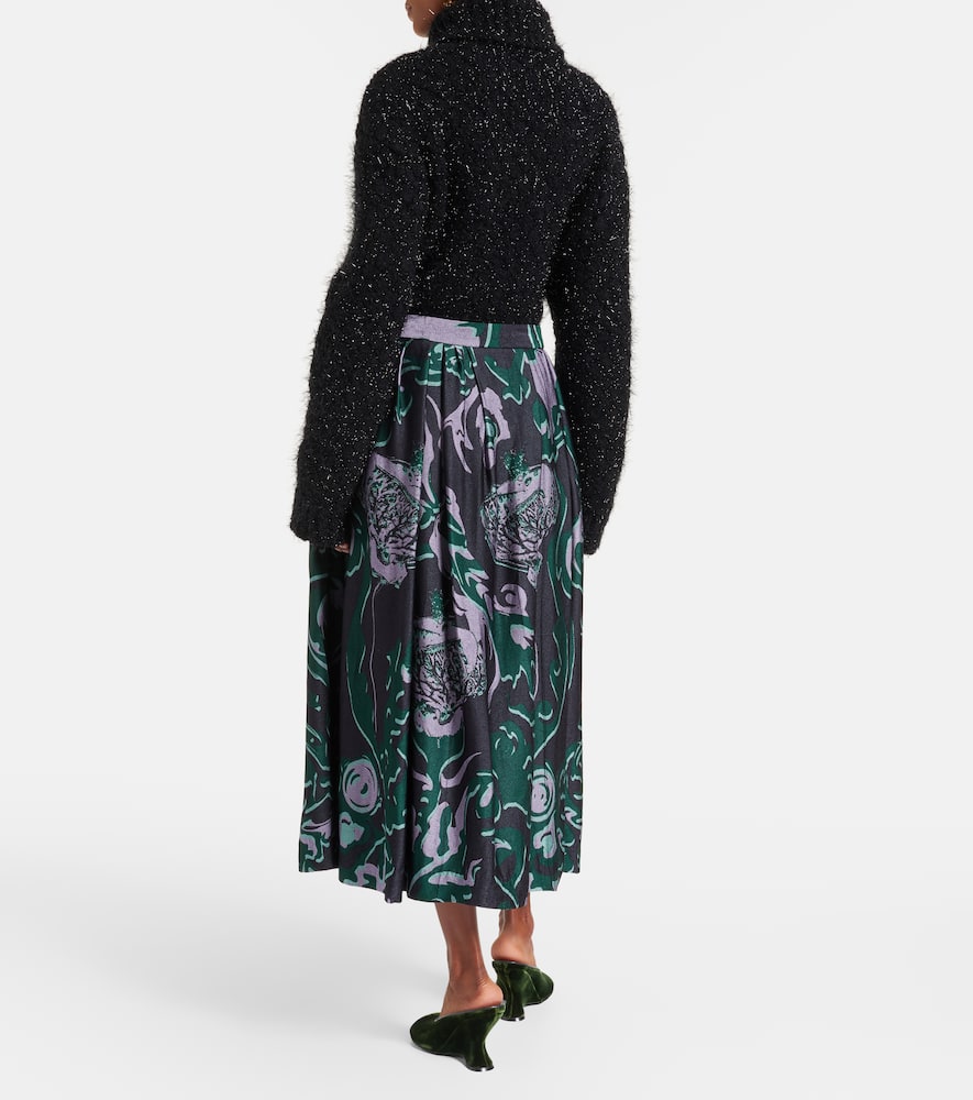 Printed midi skirt