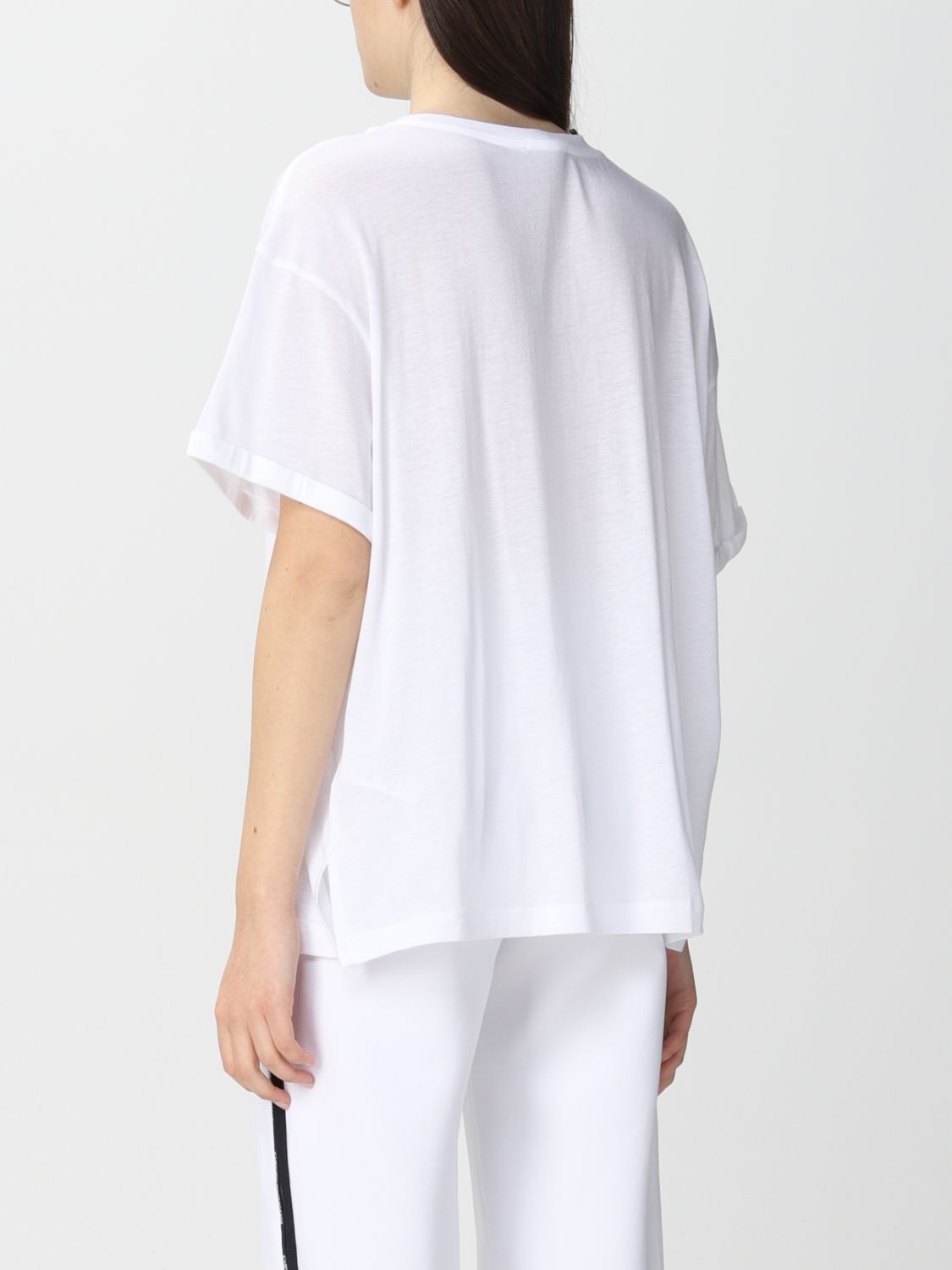 Cotton T-shirt with eagle embroidery