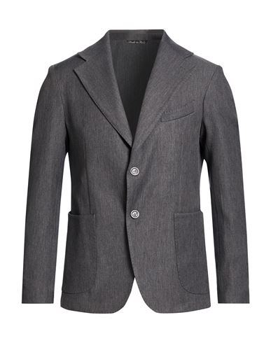 Man Blazer Grey Size 40 Polyester, Viscose