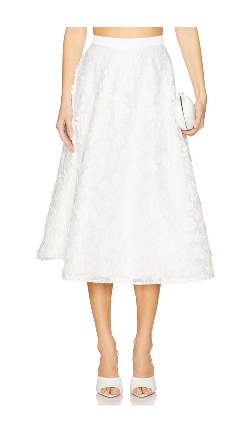 Mariandree Gaitan Zoe Midi Skirt in White.  XS. Also in L