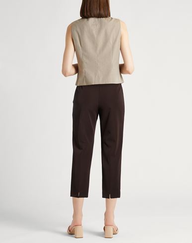 Woman Pants Chocolate brown Size 14 Polyester, Elastane