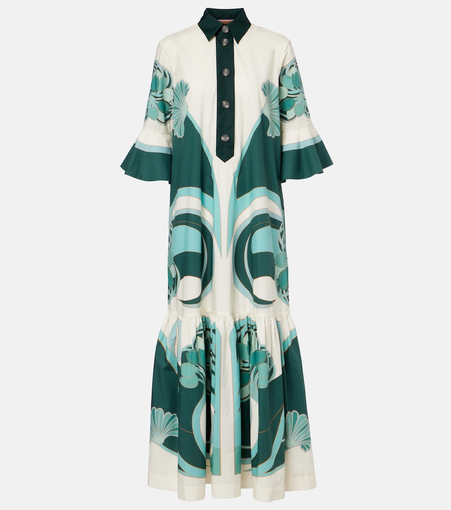 Artemis printed cotton poplin shirt dress