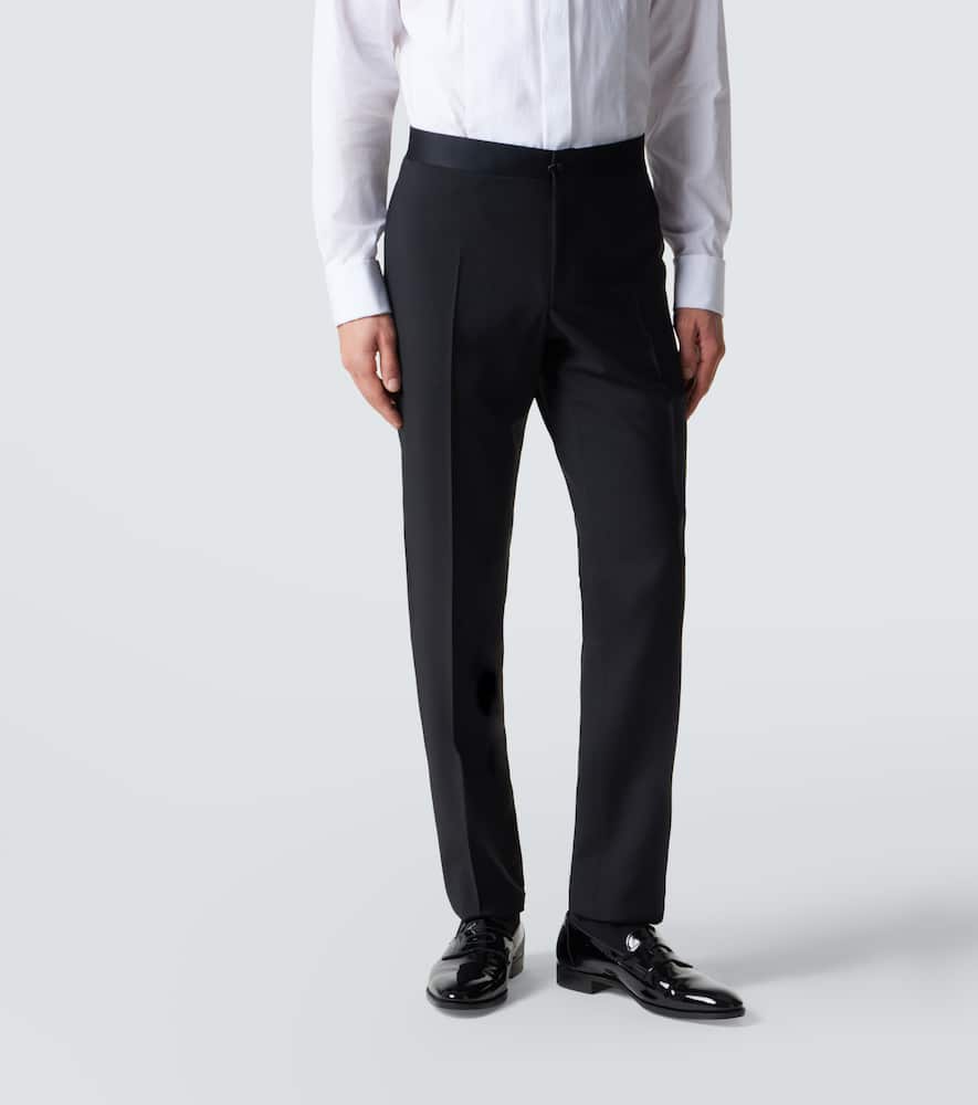 Wool and mohair suit pants