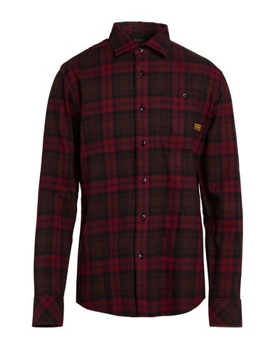 Man Shirt Burgundy Size S Cotton