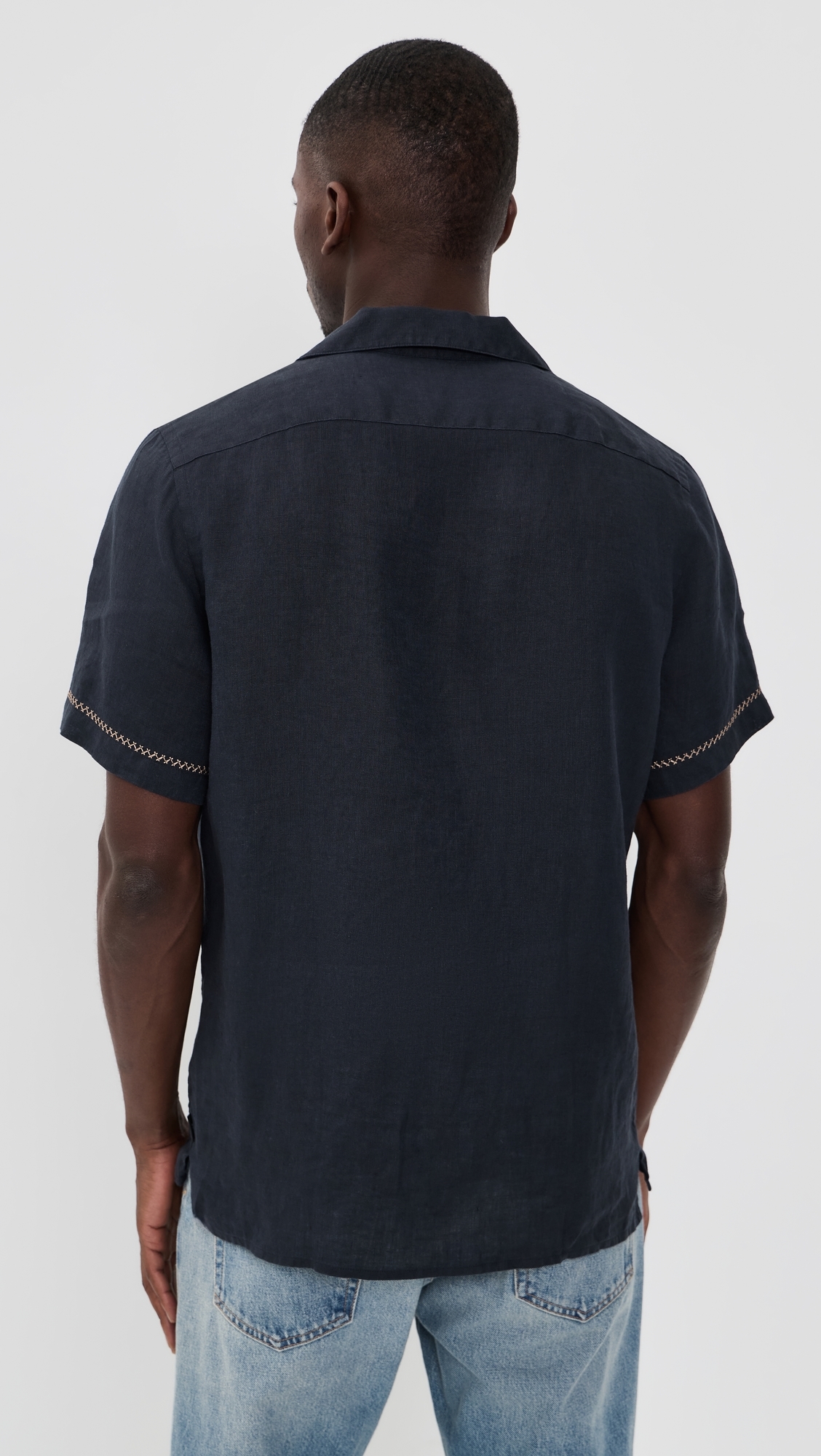 Short Sleeve Casual Fit Shirt Very Dark Navy